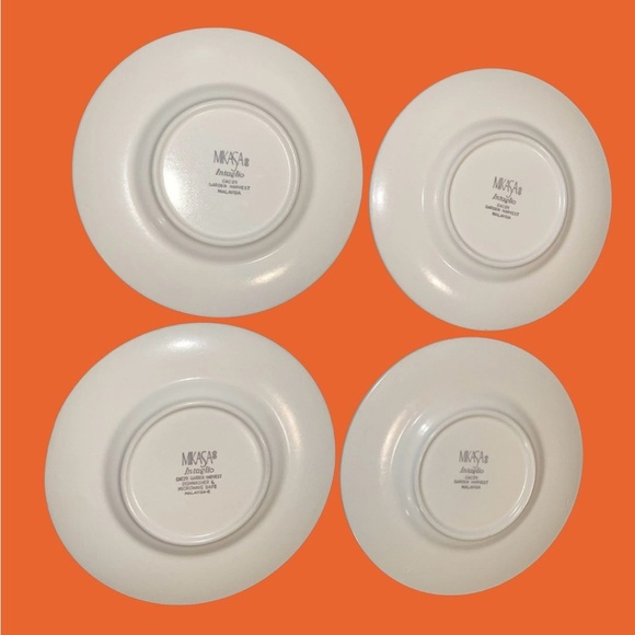 Mikasa Intaglio Garden Harvest 6 3/8” Saucers 4” CAC29 Vintage set of 4 - Picture 6 of 6